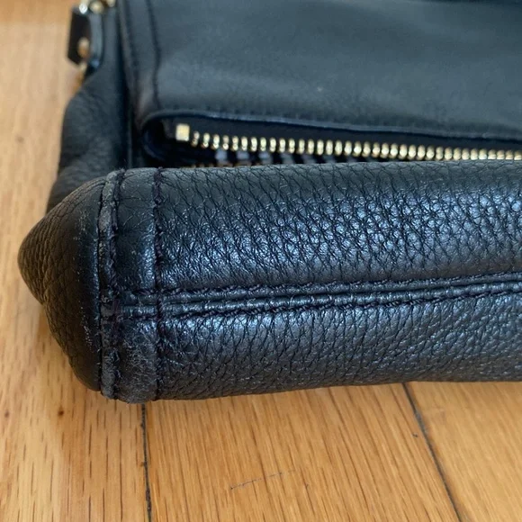 Kate Spade Black Soft Leather Adjustable Strap Crossbody Shoulder Handbag - Picture 8 of 16